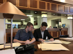 Peter B. Zachmann and Peter K. Rosenbluth in the American Jewish Archives in Cincinnati